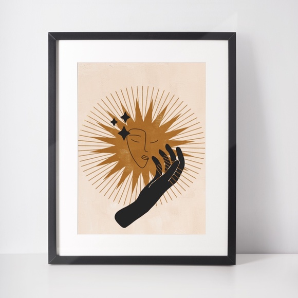 Wall Art Bohemian Celestial Hands Print Poster Illustration Unframed - Picture 7 of 17